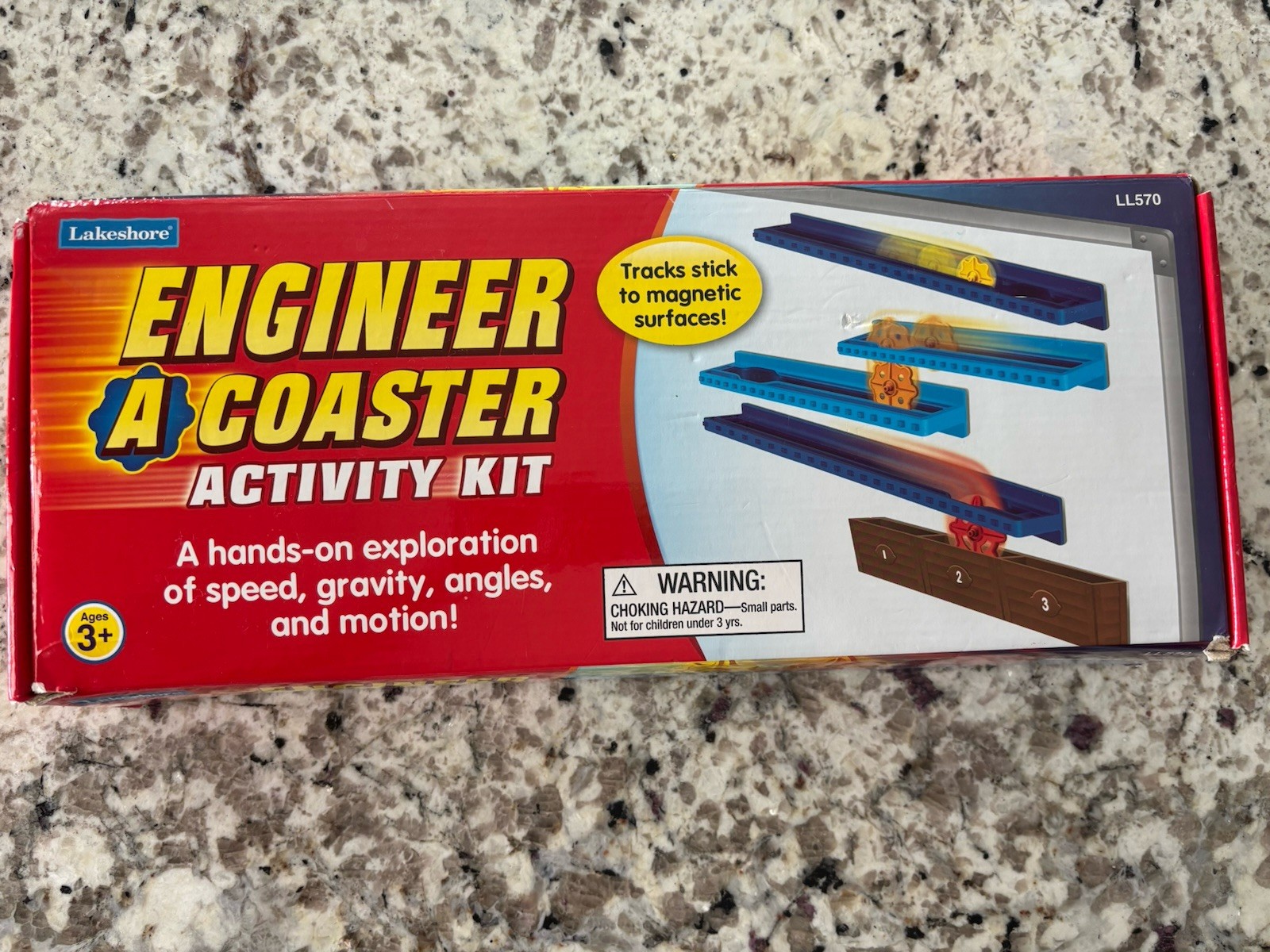 Lakeshore Engineer-A-Coaster Activity Kit STEM Roller Coaster Magnetic Tracks
