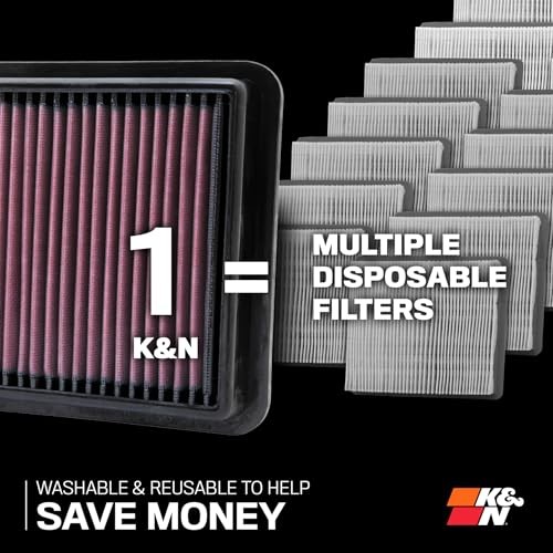 K&N Reusable Engine Air Filter 33-2362 Washable Replacement Dodge Jeep