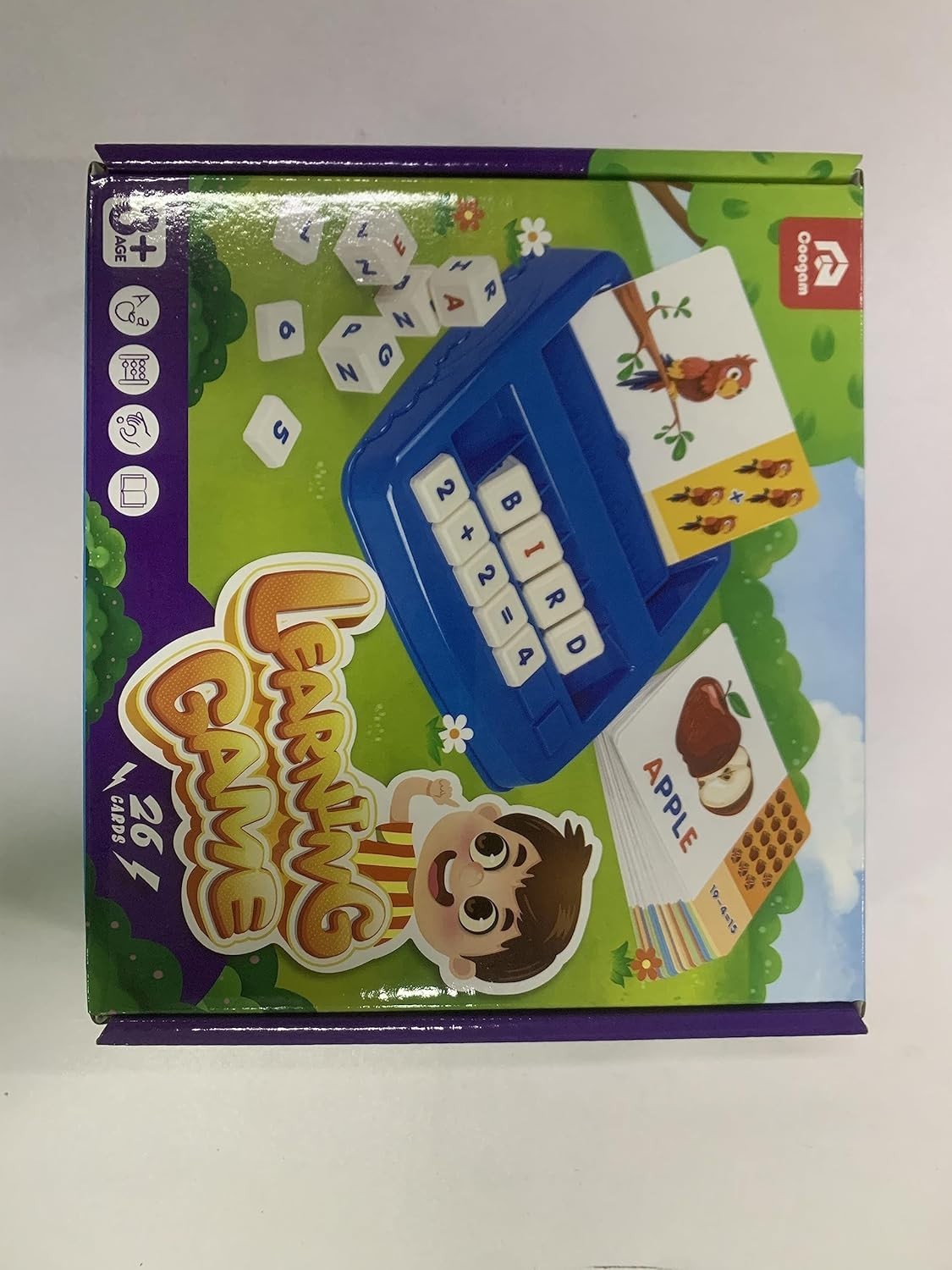 Alphabet & Math Matching Game: Fun Letter Dice and Flash Cards for Toddlers
