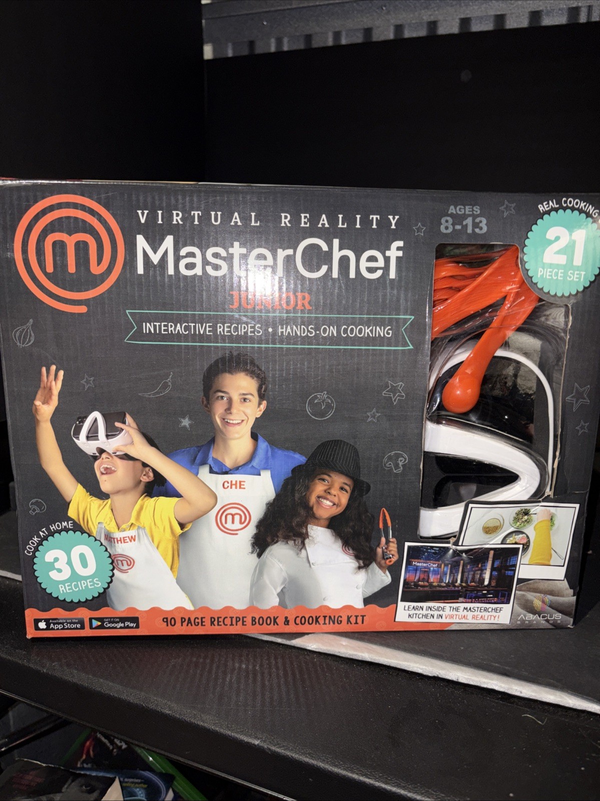 MasterChef Junior Recipe Book & Cooking Kit Virtual Reality Kids 21 Piece Read