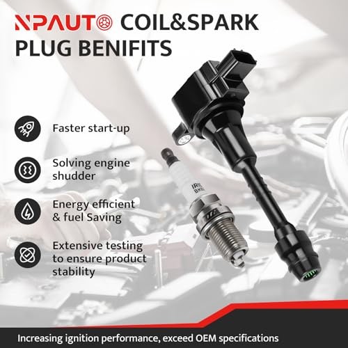 Ignition Coil Packs Spark Plugs fit for L4 1.8 2002 2003 2004 2005 2006 Nissan