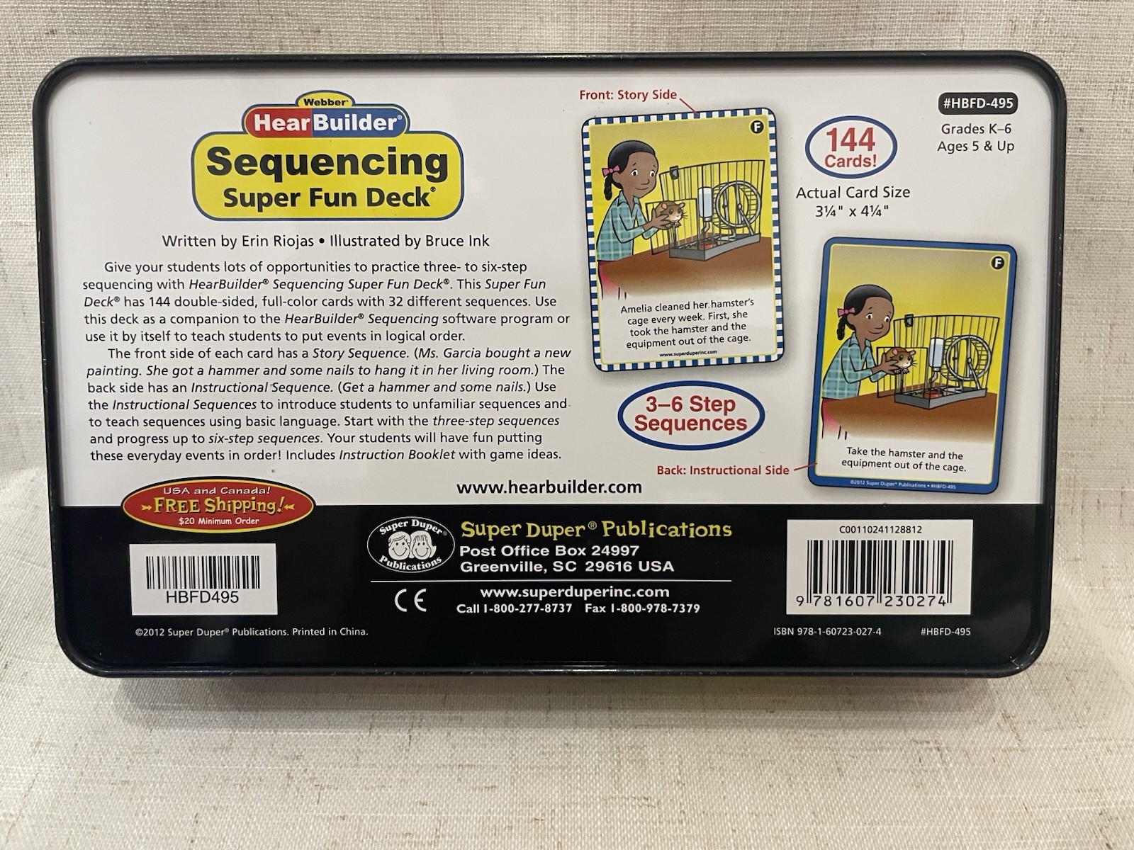 Webber Hear Builder Sequencing Super Fun Deck HBFD-495 Comprehension Skills