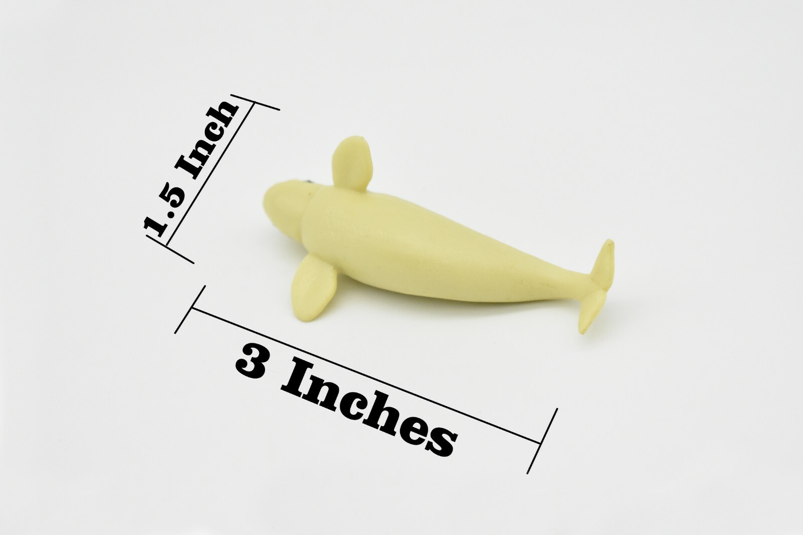 Beluga Whale, Very Nice Plastic Replica, 3″ – F1103 B203
