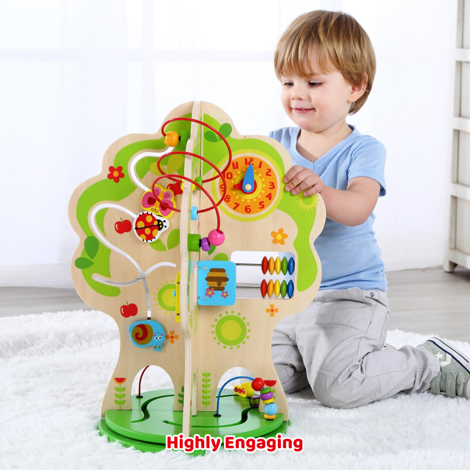 TOOKYLAND Children’s Rotating Activity Center – Toy Tree, 2+