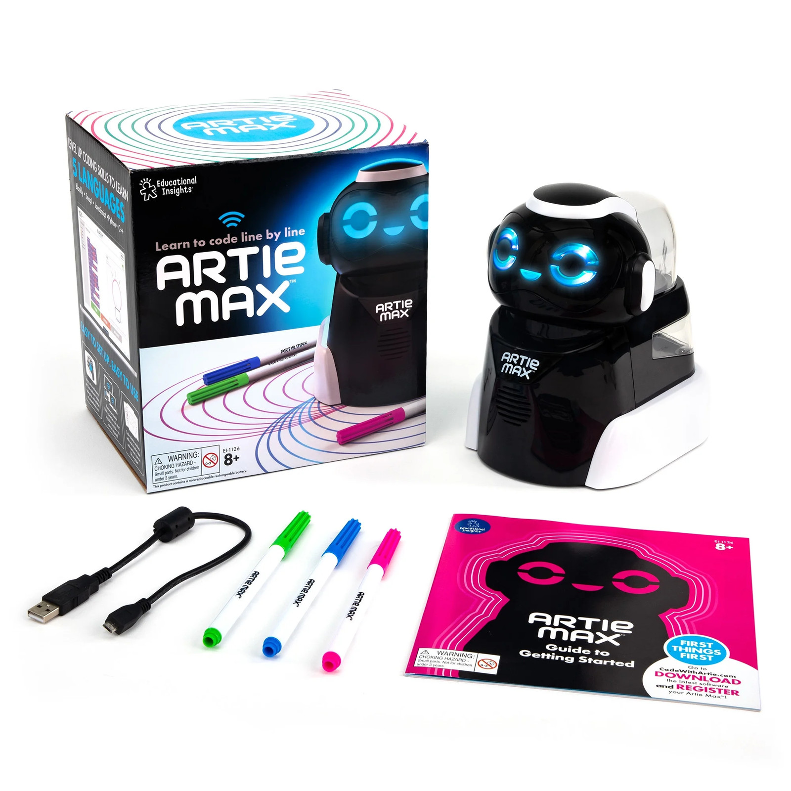 Artie Max Coding and Drawing Robot, Children’S Stem Toy, Boys and Girls Ages 8+