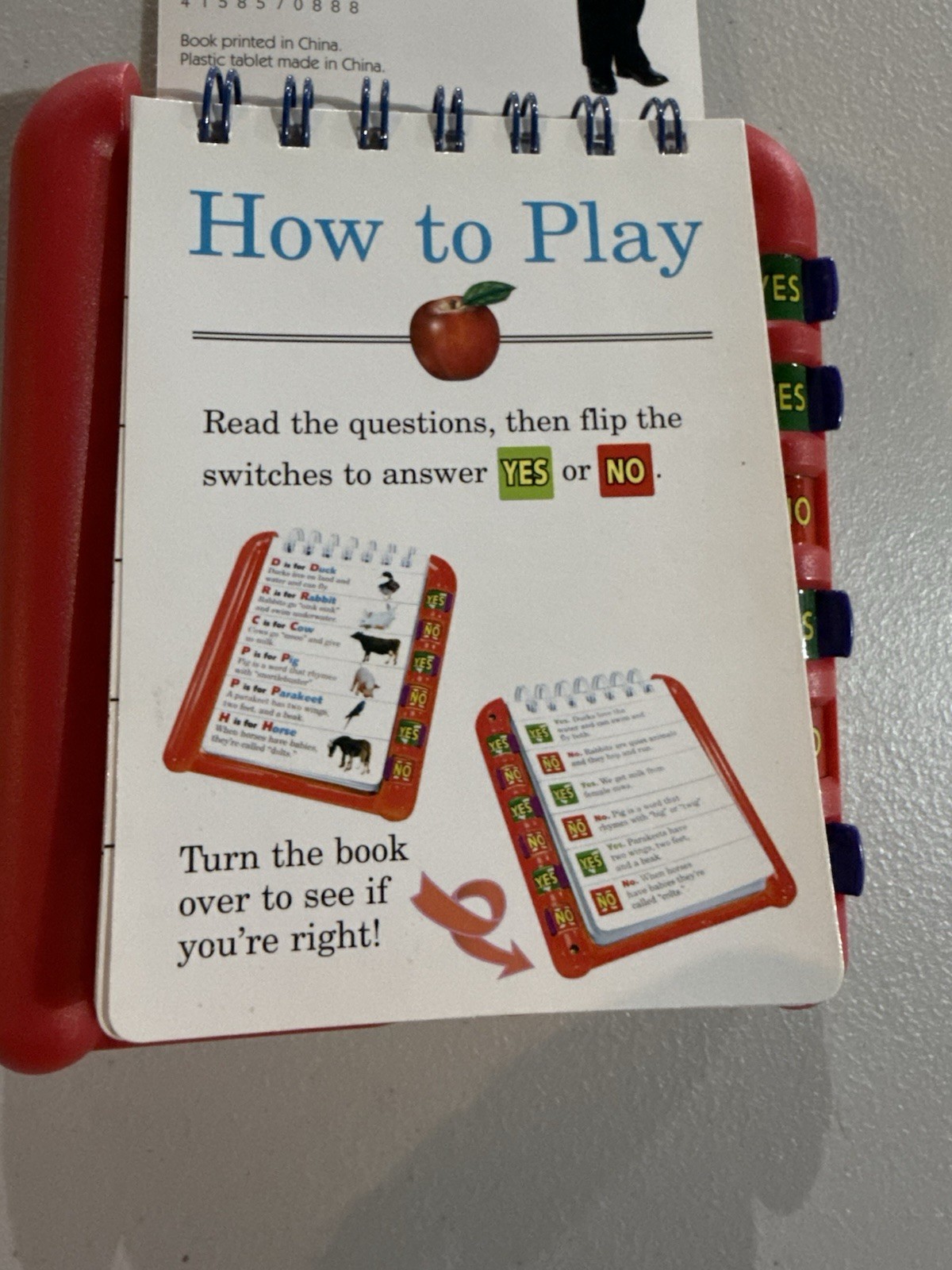 Klutz Yes or No Preschool Letters Interactive Learning Book ABC’s for 4-7 Years