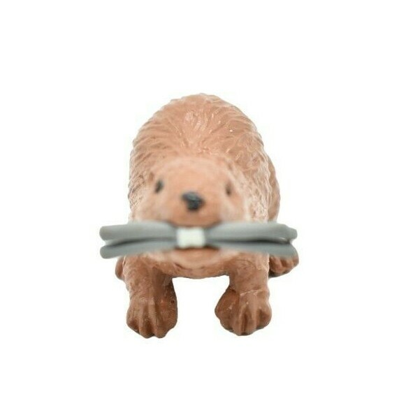 Beaver, Castor, Plastic Animal Toy Kids Realistic Model Figurine 2.25″ F3534