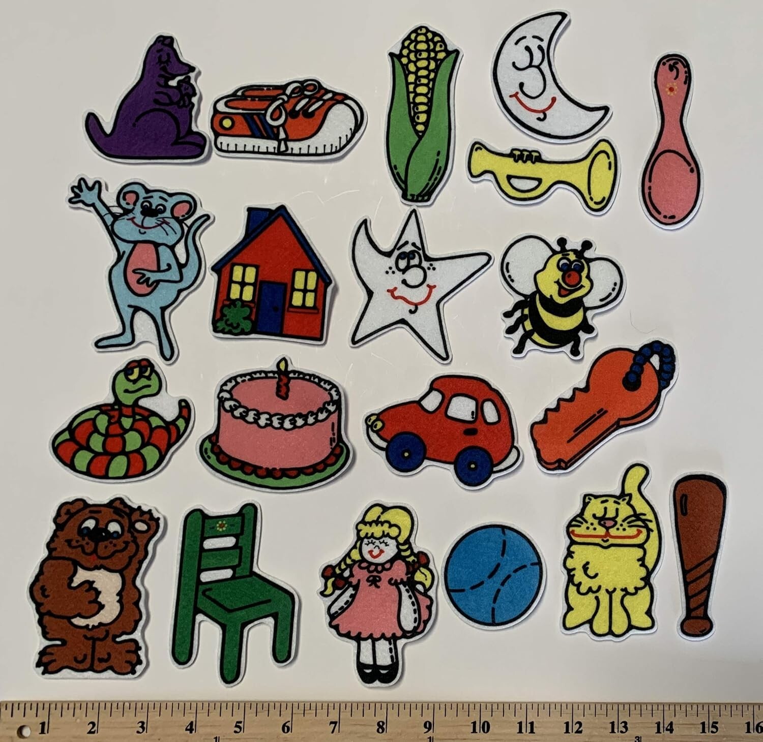 20 pcs Rhyme Time Felt Figures for Flannel Board Teaching Learning Aide for Kids