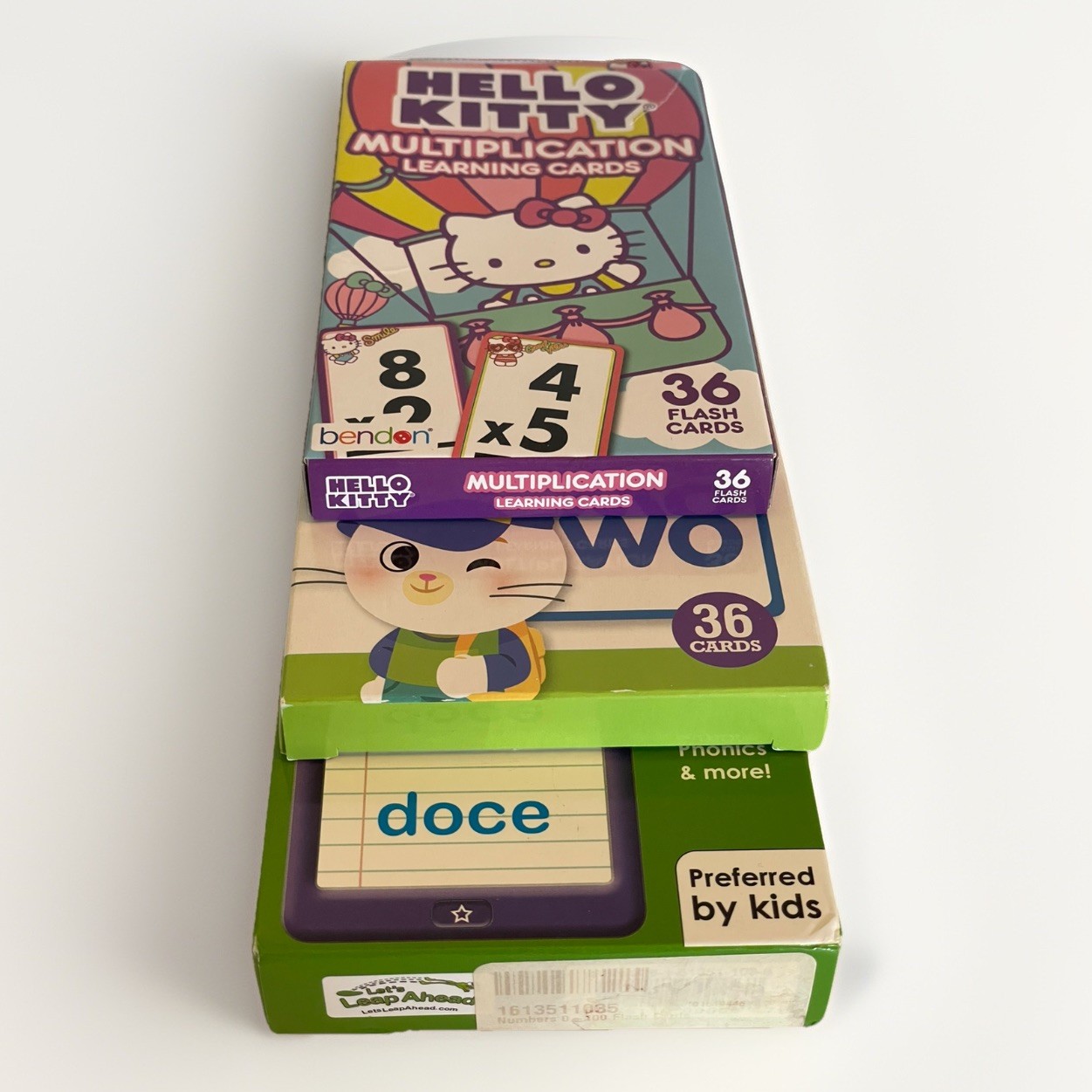 Flash Cards / Lot Of 3/Hello Kitty/Numbers 0-100/Ages 3+ 4+ 6+ / Open Box