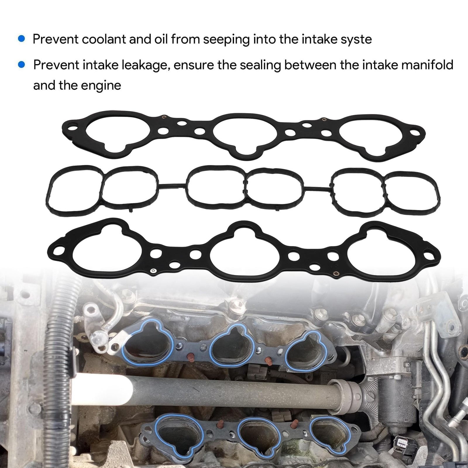 Engine Valve Cover and Intake Engine Manifold Gasket Set Fit for Nissan Infin…