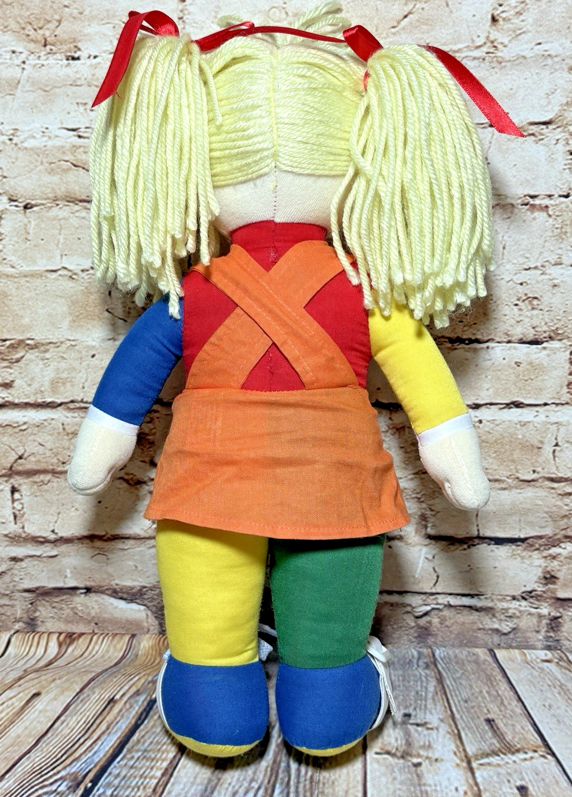 Childrens Factory Learn to Dress Doll Plush Stuffed Girl Pigtails Zipper Button