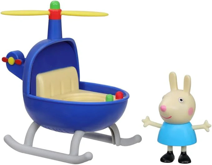 Peppa Pig Little Helicopter Toy with Rebecca Rabbit Figure, Ages 3+ –