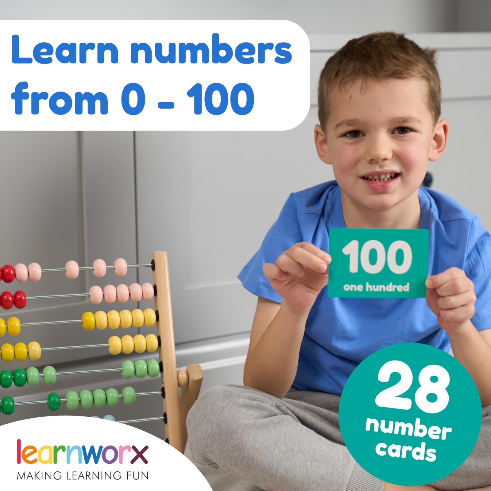 Educational Toddler Flash Cards | Alphabet, Numbers, Animals, Colors | Large Pre
