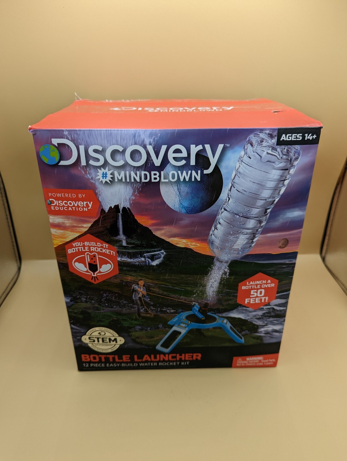 Discovery #Mindblown Toy Water Rocket Bottle Launcher 50 FEET NEW OPEN BOX