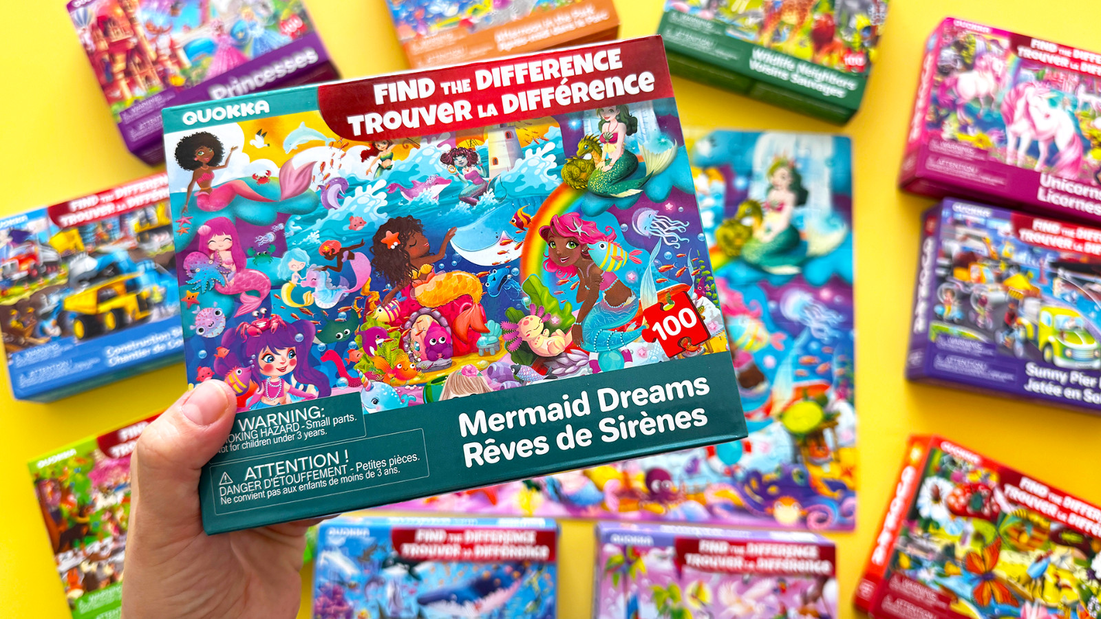 100 Piece Jigsaw Puzzles for Kids 4-8 – Ocean & Forest Animal Search Game, Educa