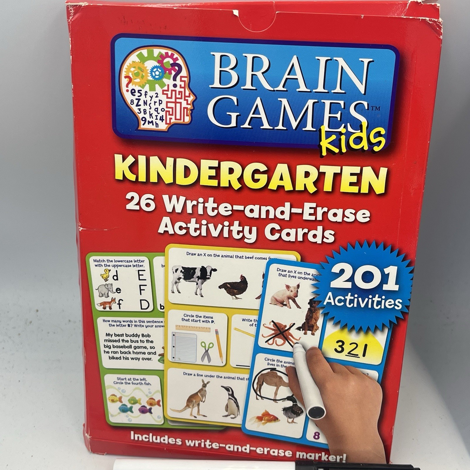 Brain Games Kids Preschool & Kindergarten Write-and-Erase Activity Cards