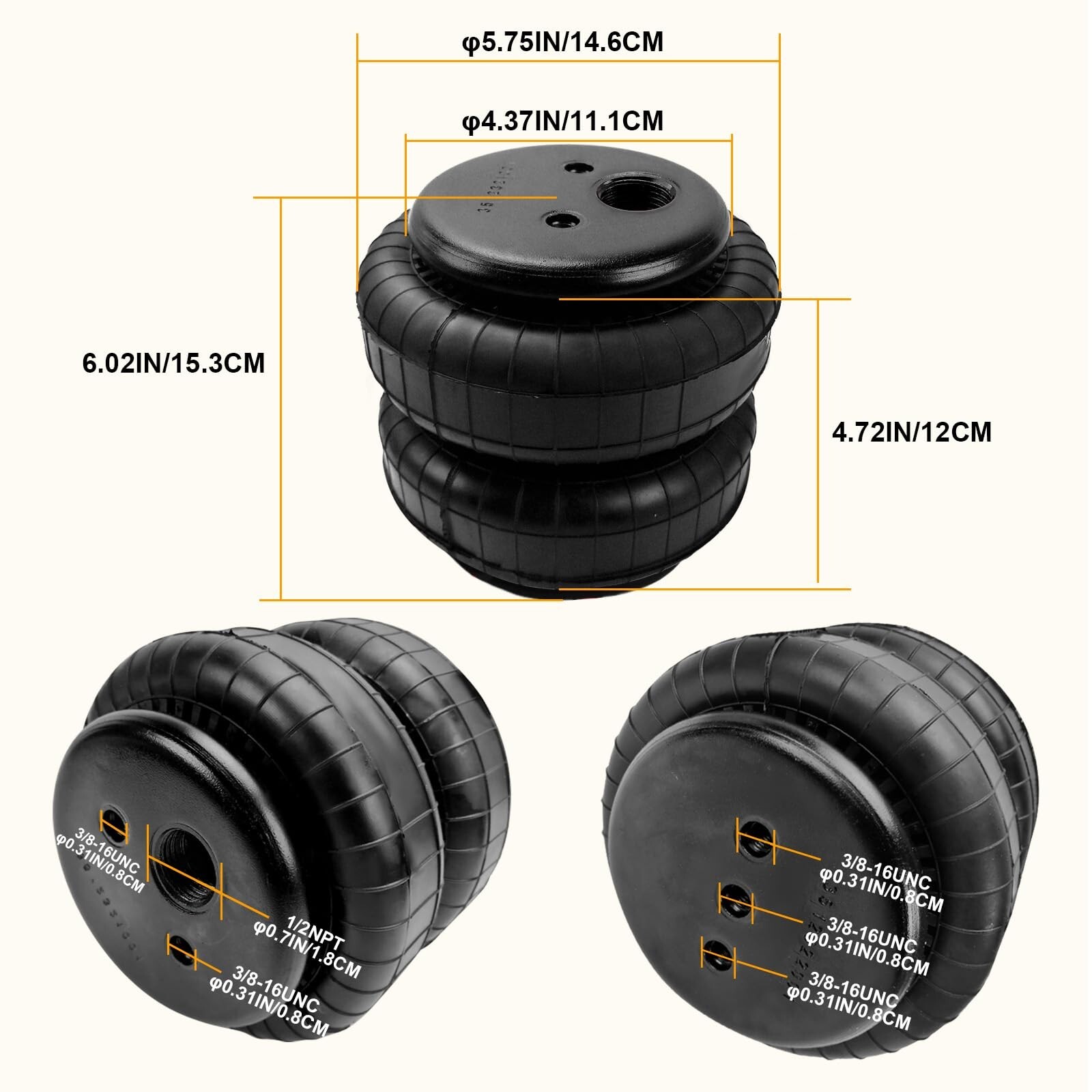 MILLISEC Air Spring Bags Suspension Kit compatible with 1999-2004 Ford F-250 …