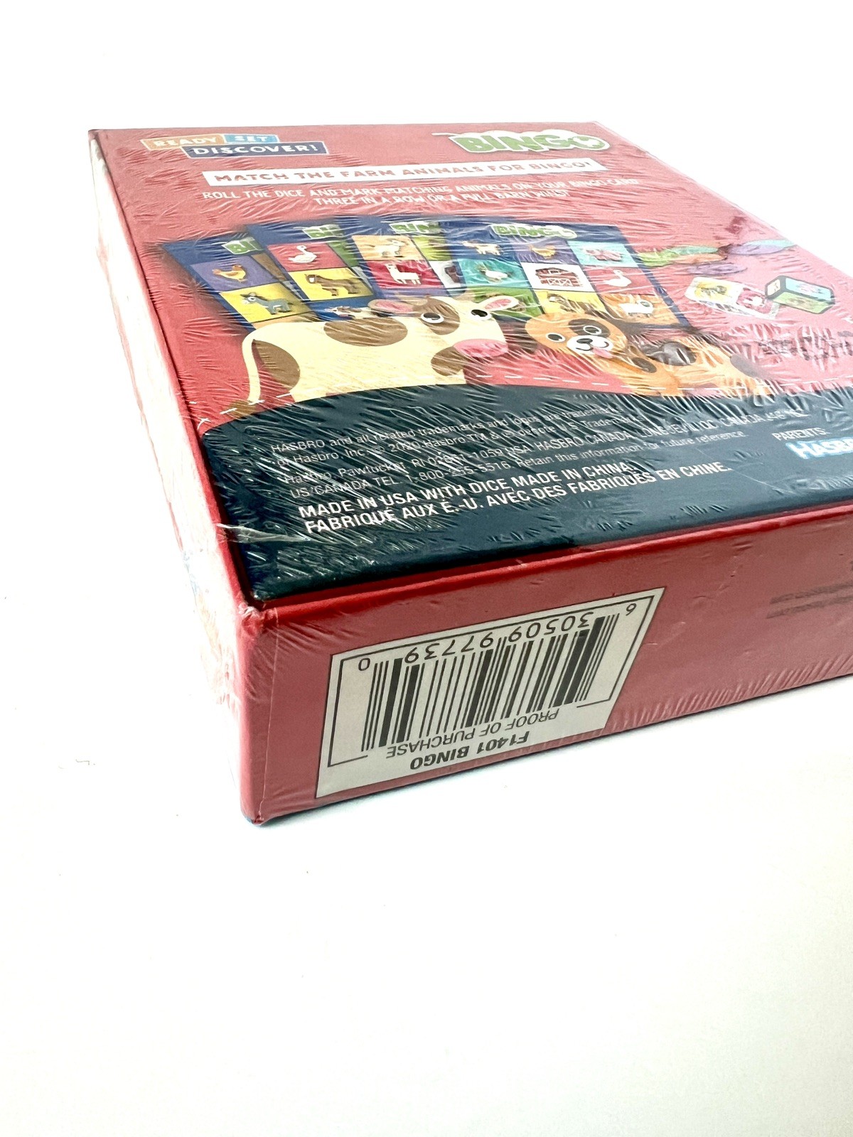 Hasbro Gaming Bingo Game Farm Animals 2020 Ready Set Discover! Brand New