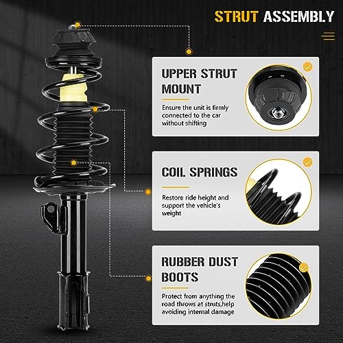 Front Complete Strut Shock Absorber Compatible with Toyota Yaris 2006 2007 2008