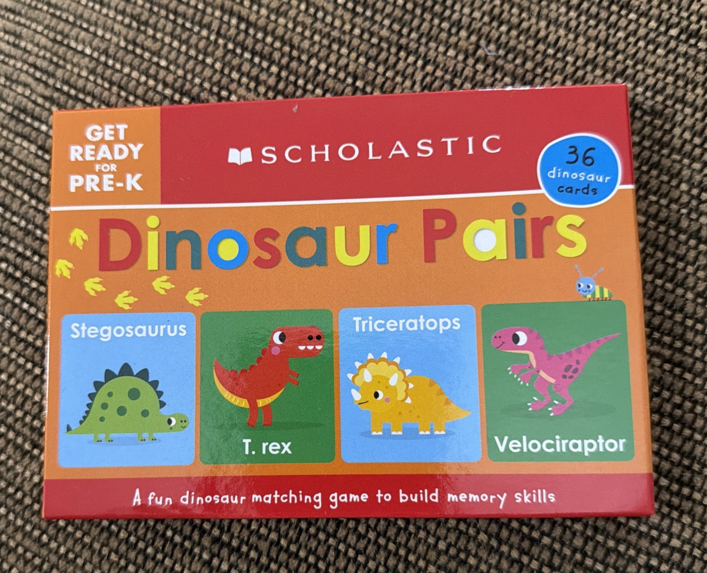 36 Dinosaur Cards Scholastic Dinsosaur Pairs Lot Of 2 Get Ready For Pre-K