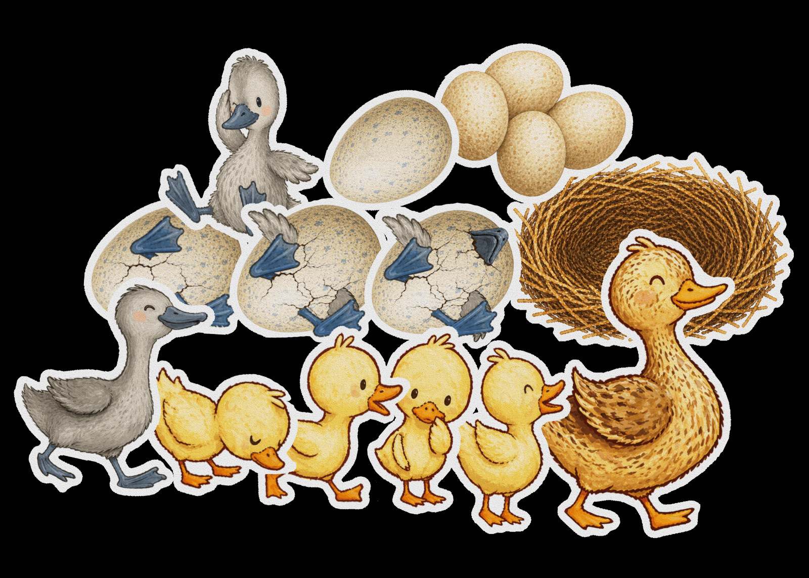 The Ugly Duckling 23-pc Felt Story