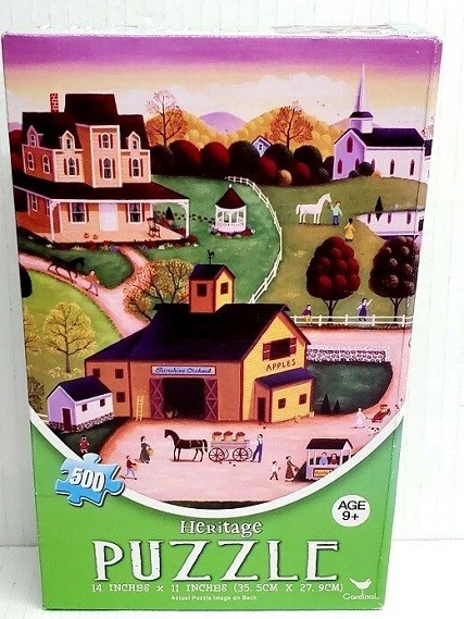 NEW 500pc PUZZLE JIGSAW SET SPRING LANDSCAPE BY RIVER HERITAGE SUNSHINE ORCHARD