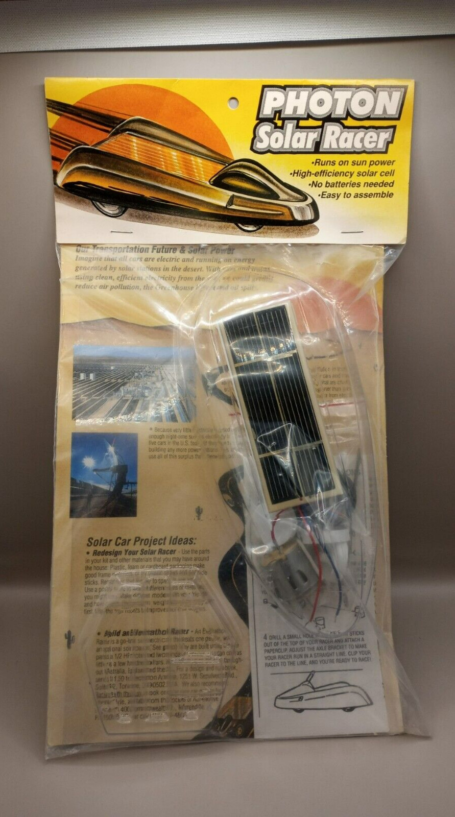 NEW Solar World Photon Solar Racer Model Kit Ages 9+ Children’s STEM Project