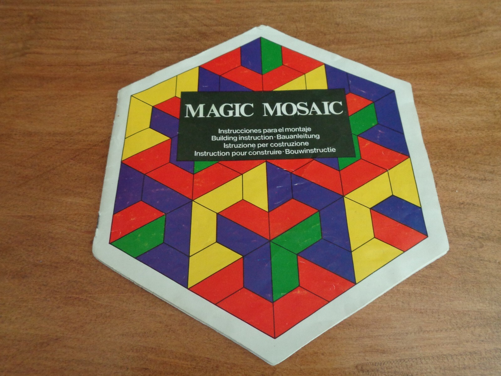 Vintage Discovery Toys Magic Mosaic Creative Colorful Tiles Design Booklet