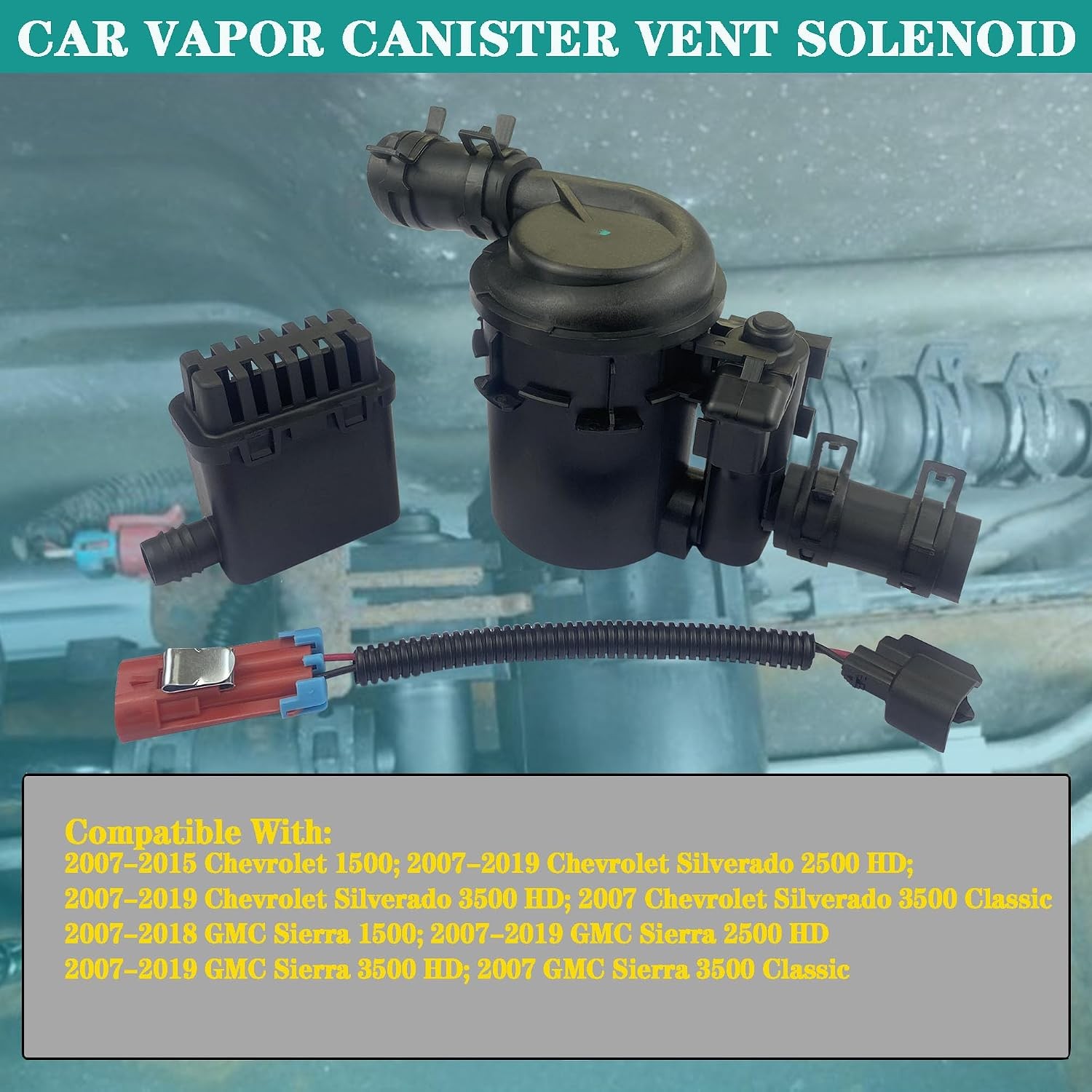 Car Vapor Canister Vent Solenoid Compatible with Chevrolet Silverado 1500 2500