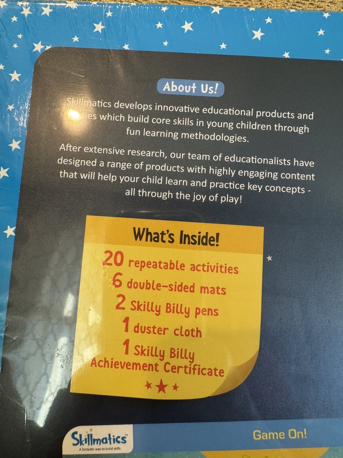 Skillmatics Write And Wipe Activity Mats SPACE EXPLORERS Ages 6-9 NEW