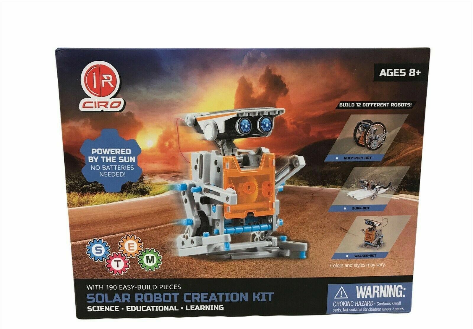 IR Ciro Solar Robot Creation Kit NEW Stem 12 in 1 Open Box Sealed Bags
