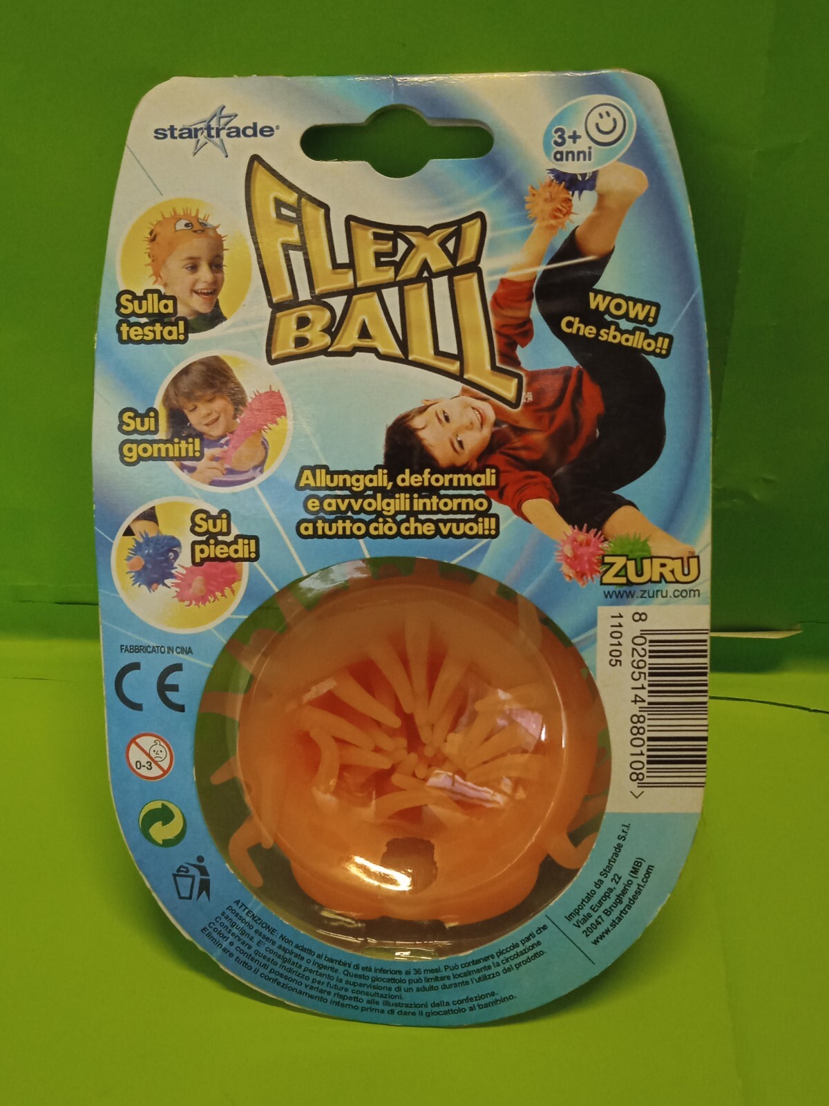 Flexi Ball Orange Flexible Play Ball Deformable Zuru New Sealed