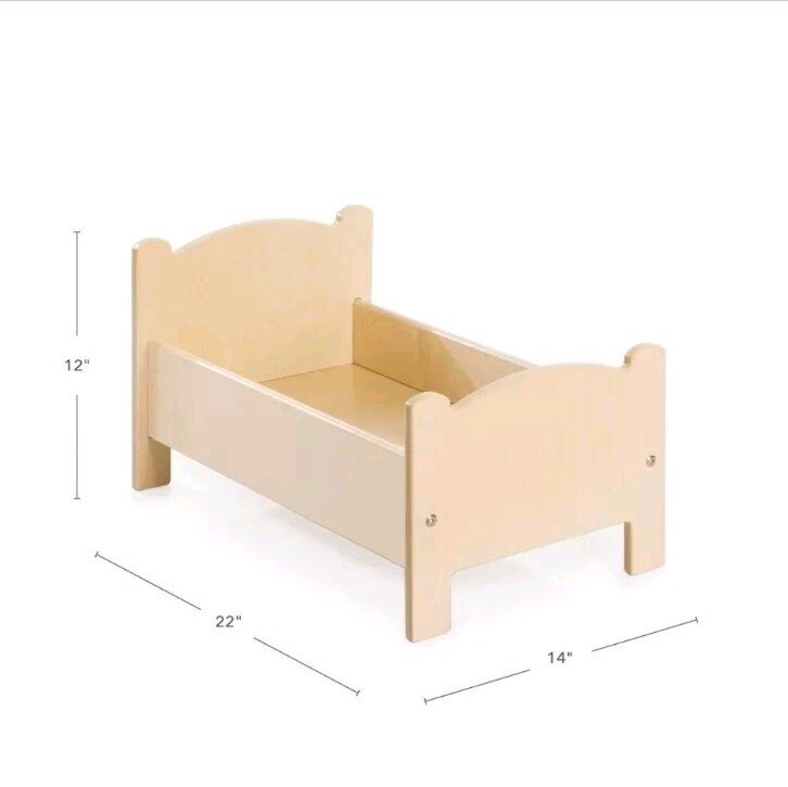 Kaplan Early Learning High Quality Wooden Doll Bed