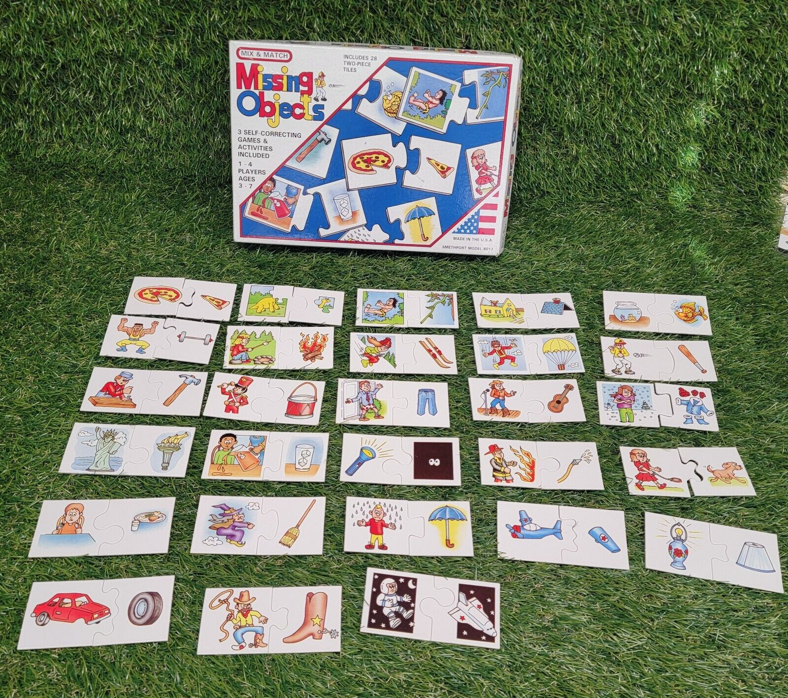VTG 1995: Mix & Match MISSING OBJECTS Board Game Smethport COMPLETE
