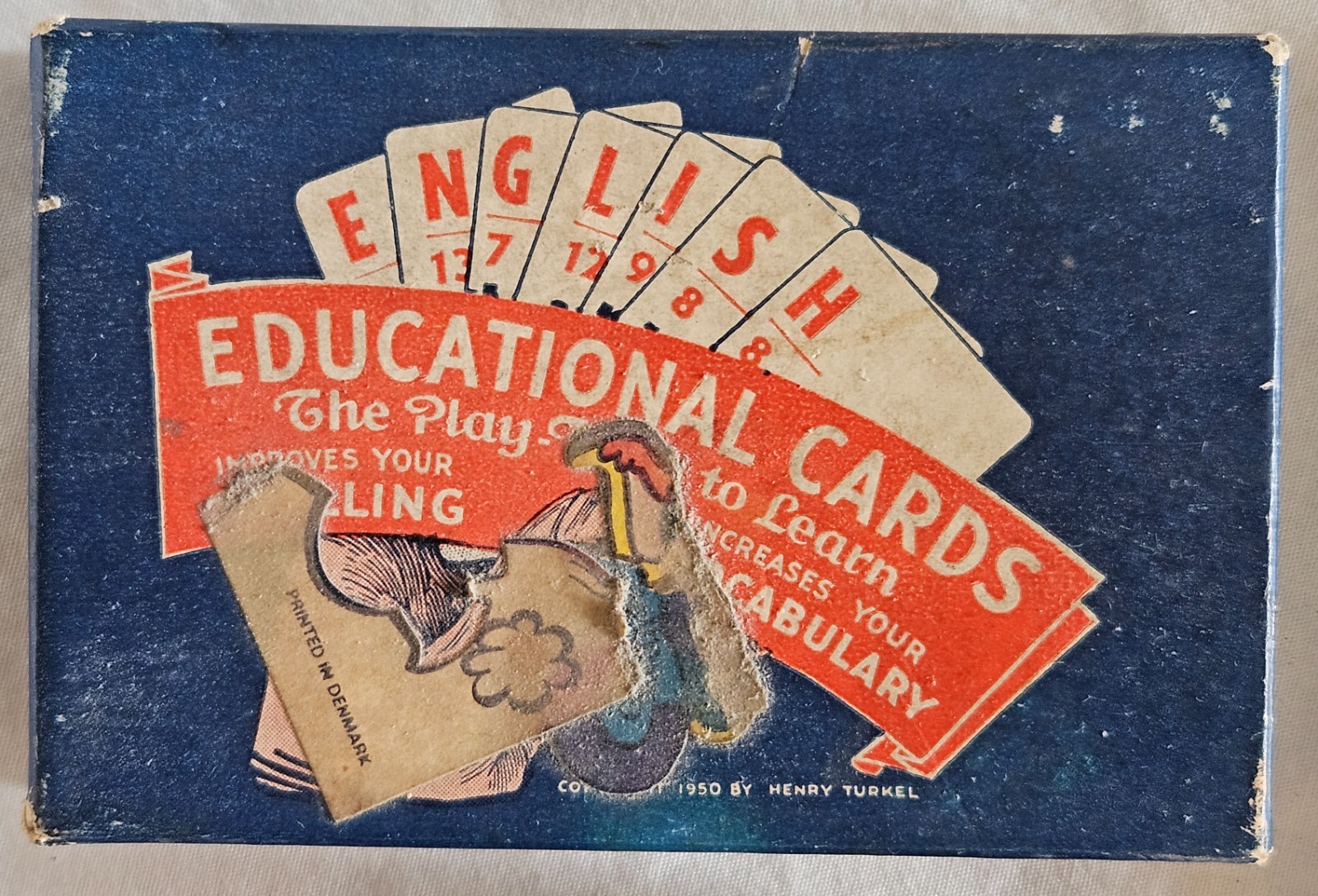 Vintage Educational Cards – The Play Way to Learn – Improves Spelling, Increases