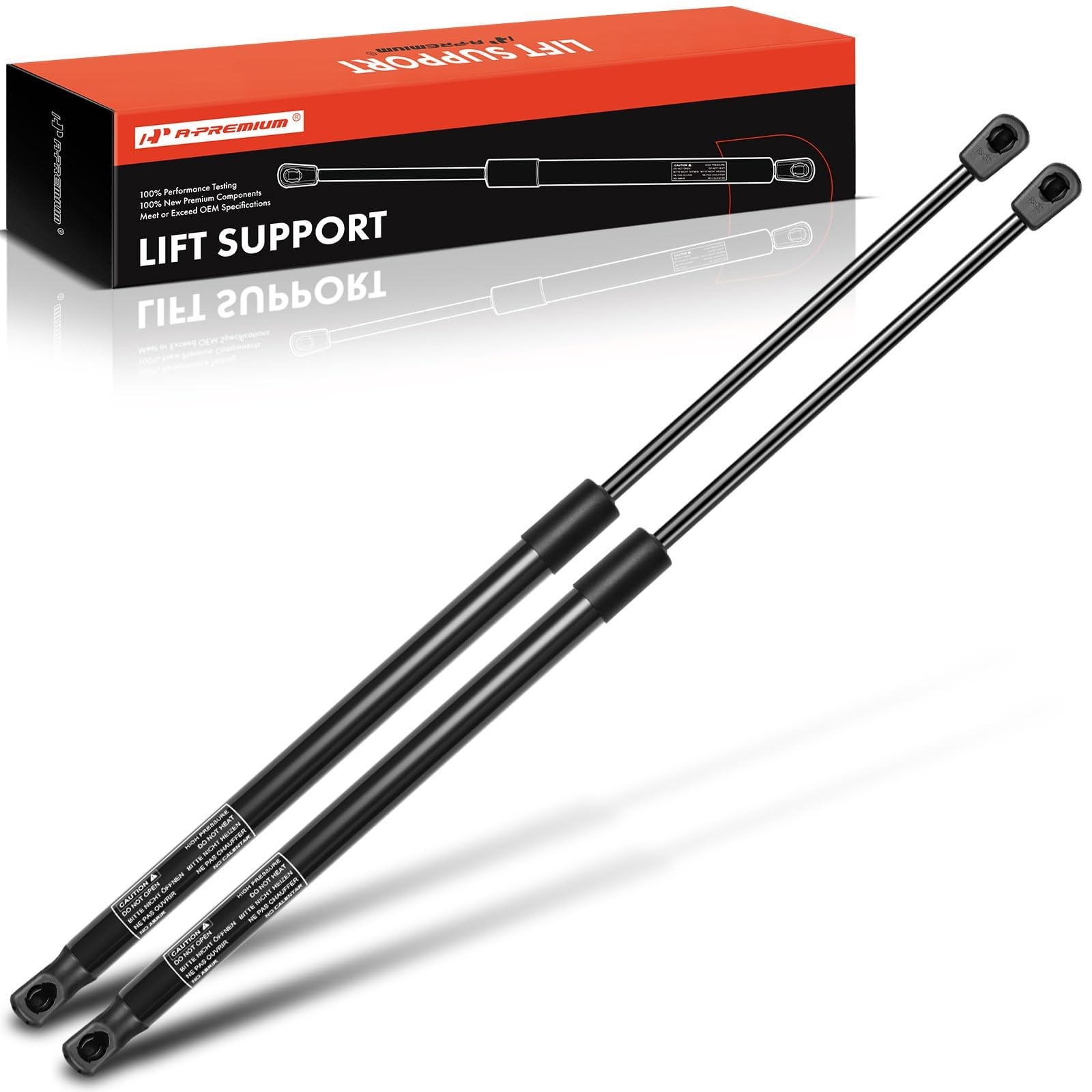 A-Premium Rear Tailgate Lift Supports Shock Struts Compatible with Mini Black