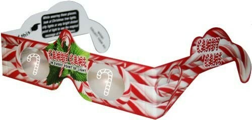 Holiday Specs Magically See A Candy Cane In Every Light New Unique Gift Fun F1