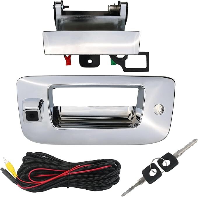 Backup Camera Tailgate Handle Rear View Camera Liftgate Latch Handle with Key