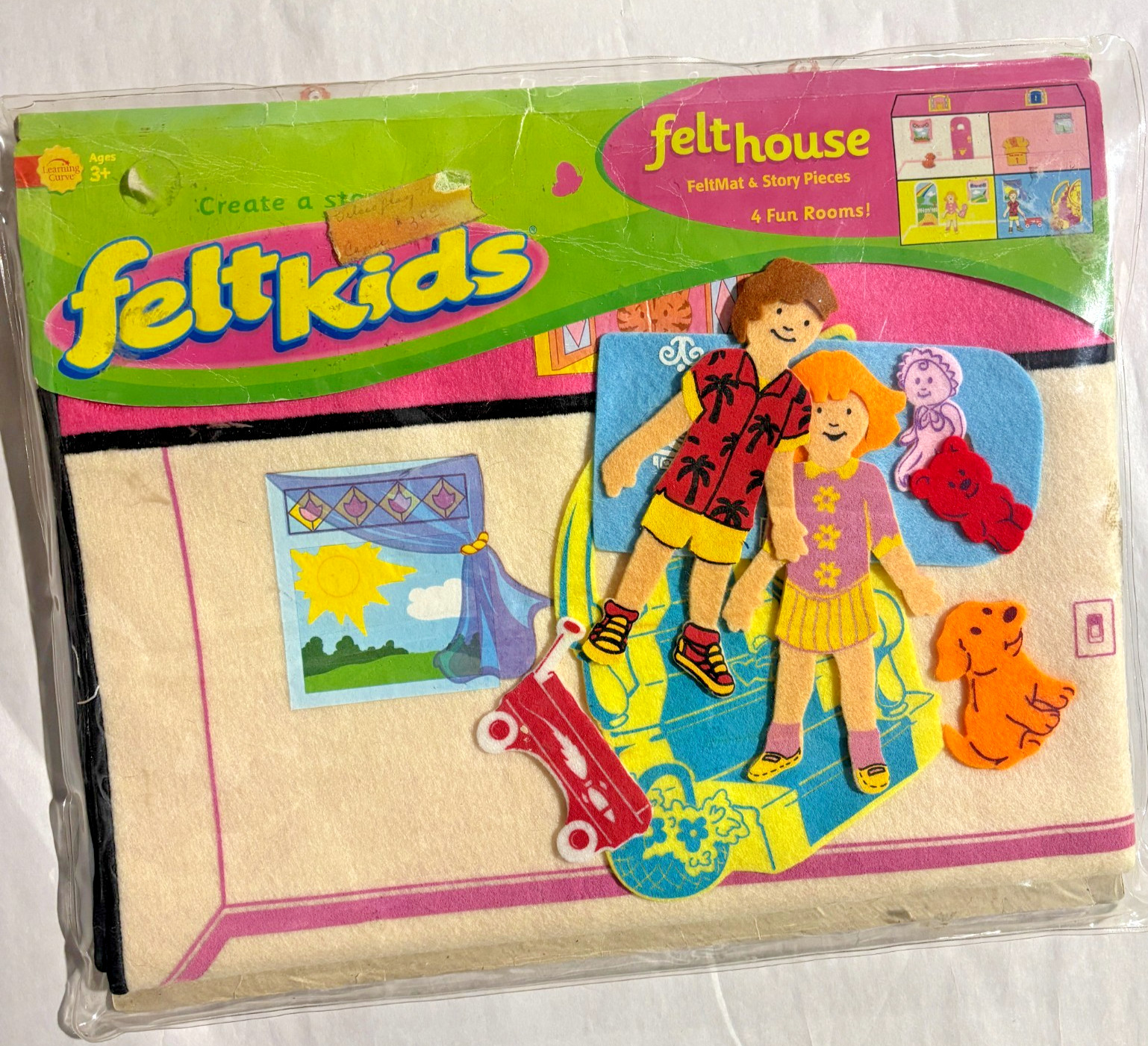 FeltKids Felthouse Felt Board Story Set 4 Rooms Learning Curve Ages 3+