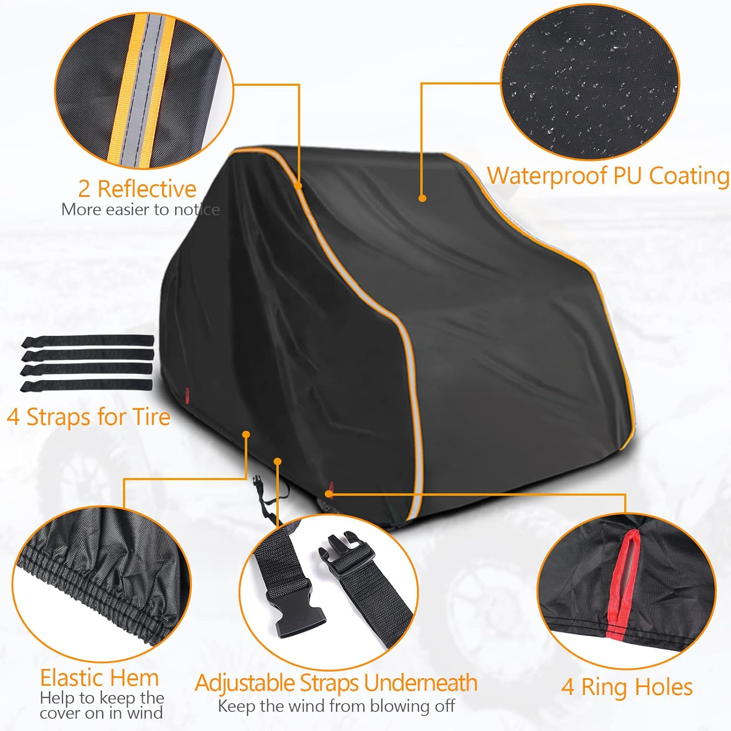 Waterproof 420D Outdoor Storage Cover Compatible with Polaris RZR Ranger Command