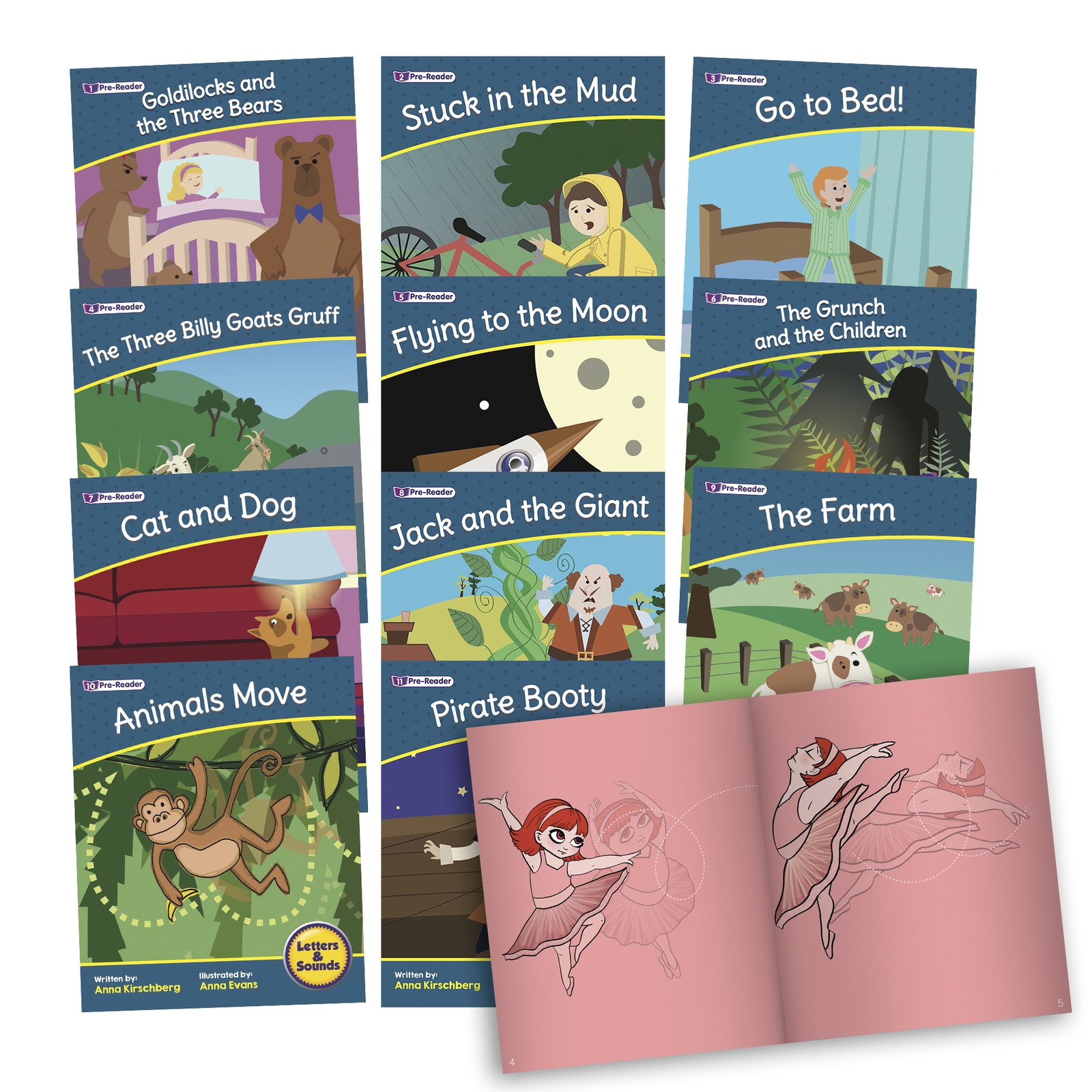 Junior Learning Letters & Sounds Phase 1 Set 2 Fiction Educational Learning Set
