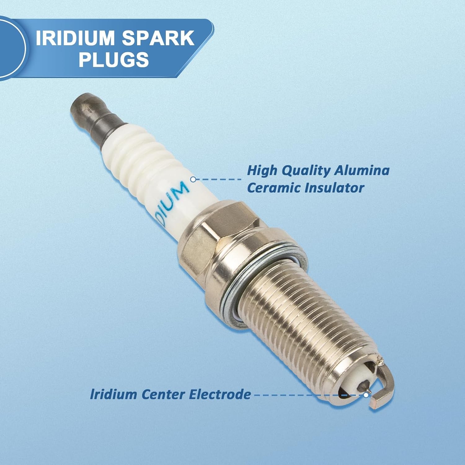 Set of 6 UF349 Ignition Coil Pack and Iridium Spark Plugs Compatible with Nissan