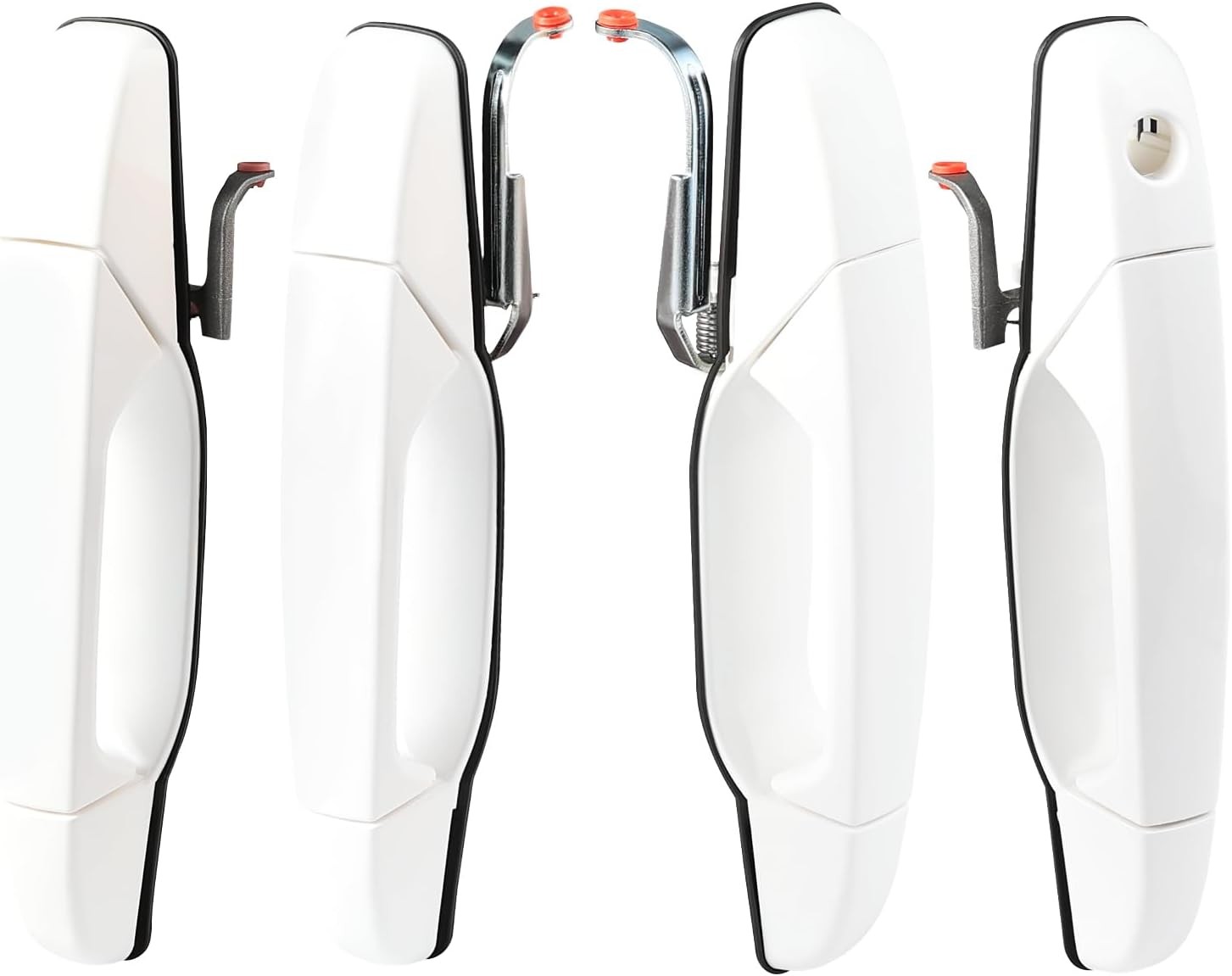 JDMON White Exterior Door Handle Set Replacement for Chevy Silverado GMC Sierra