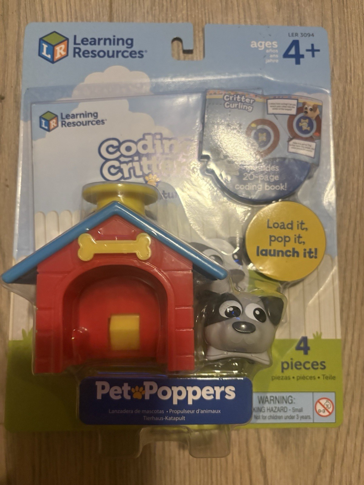 Learning Resources Coding Critters Pet Poppers 4-Piece Coding Set LER3094