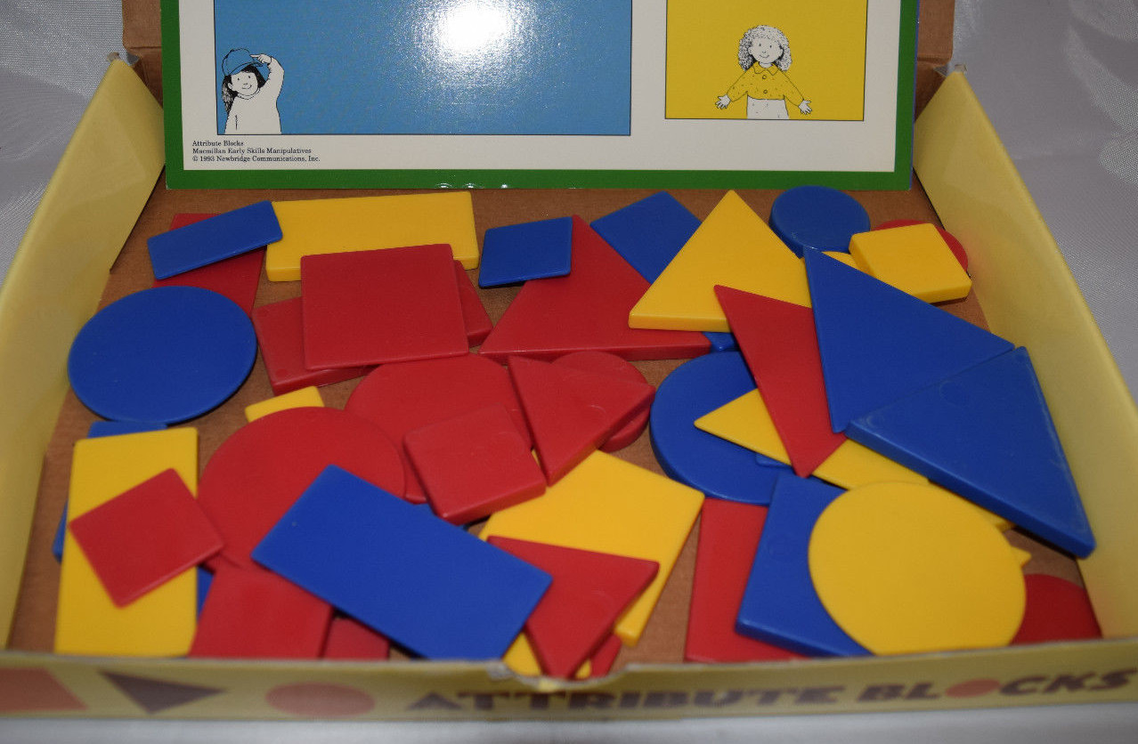 Macmillan Early Skills Attribute Blocks Manipulatives Vintage