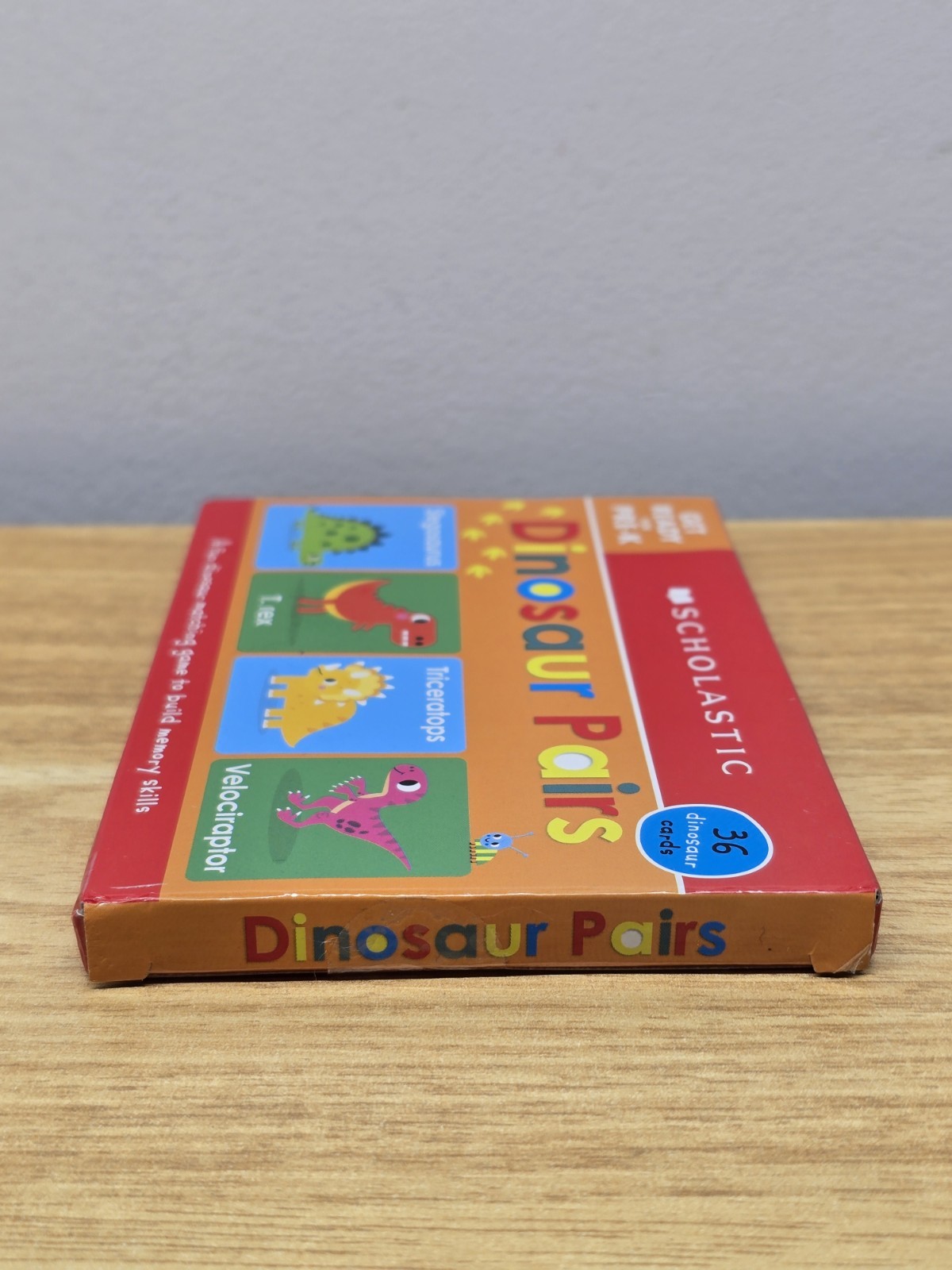 Pre K Scholastic 36 Dinosaur Cards Matching Game Builds Memory Skills