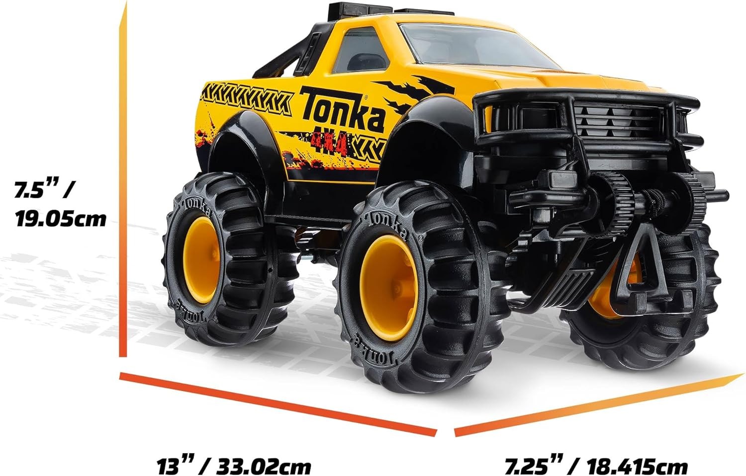 Tonka Steel Classics 4X4 Pickup Truck – Made with Steel & Sturdy Plastic, Yellow