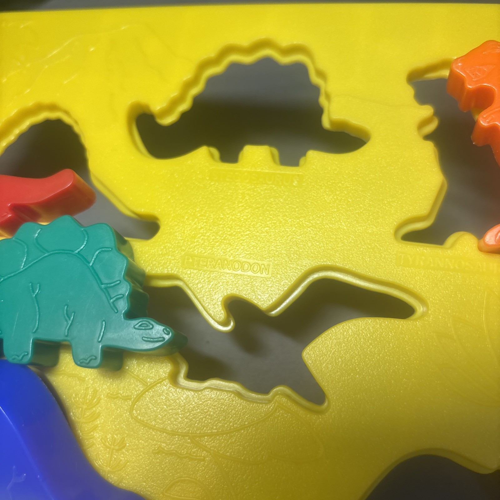 Vintage Place & Trace Puzzle Stencil Set Discovery Toys Car Dinosaur Animal Play