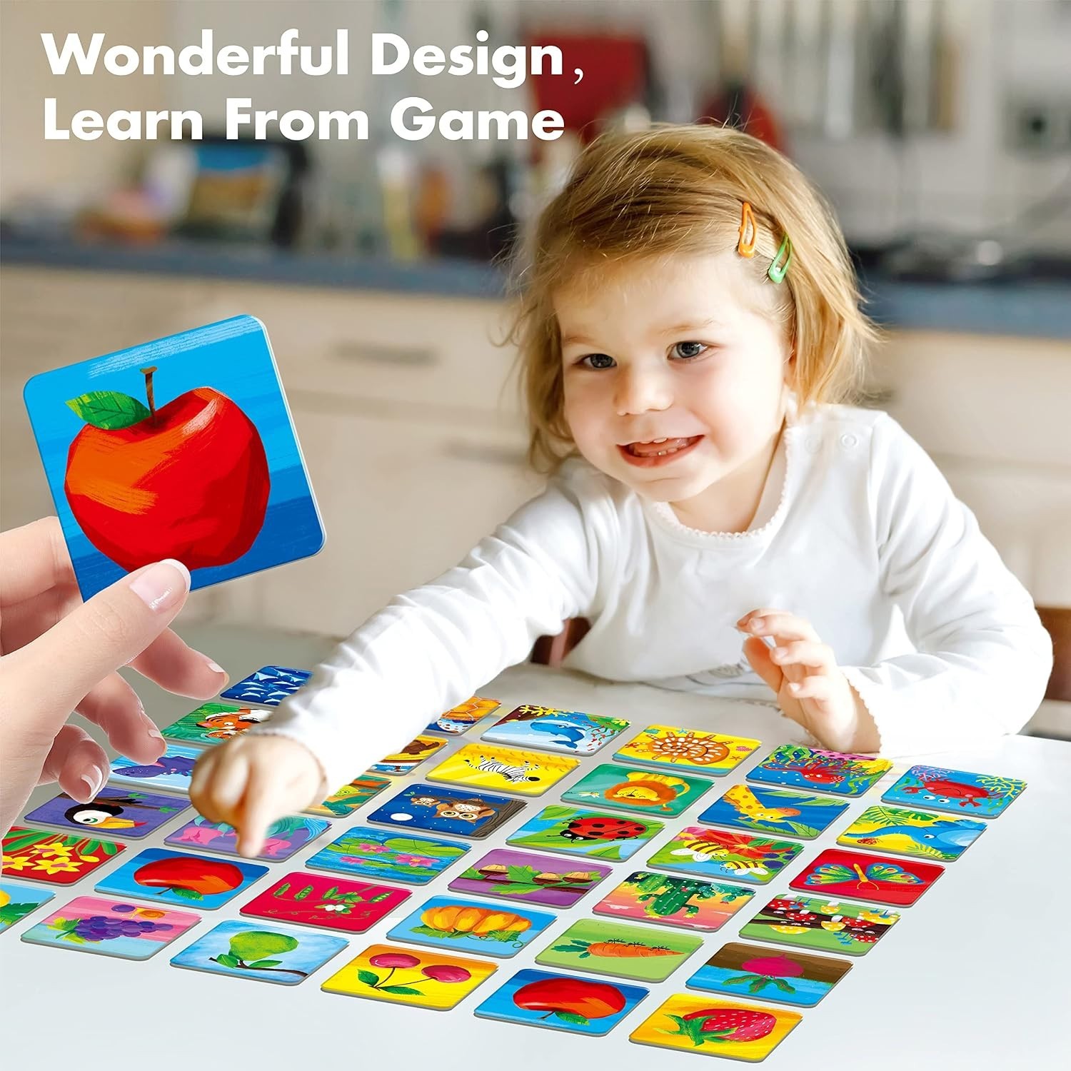 Customizable 72 PCS Matching Cards – Fun Nature Theme Game for Preschoolers