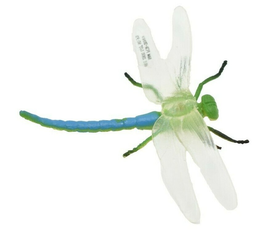 Dragonfly, Green & Blue, Very Nice Rubber Reproduction 3″ F1052 B190
